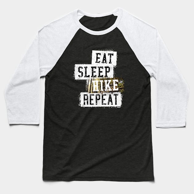 Eat Sleep Hike Repeat Baseball T-Shirt by hoopoe